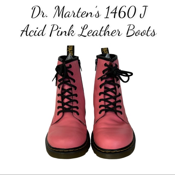 Dr. Martens Acid Pink Smooth Leather 1460 J Boots - Picture 15 of 15